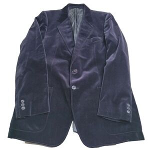 Jean Paul Germain Navy Blue Velvet Blazer Men's 34R‎